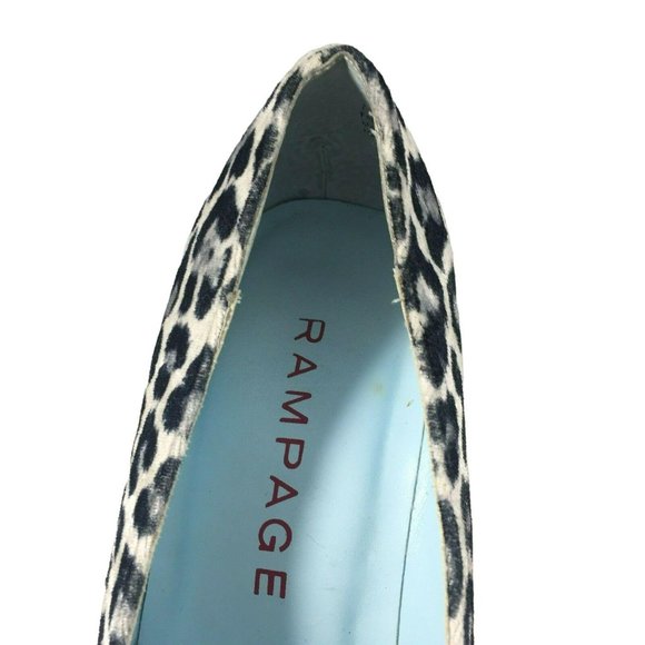 Rampage Asha Platform Block Heels Womens 7 M Gray Leopard Print Embroidered Rose - Picture 4 of 12